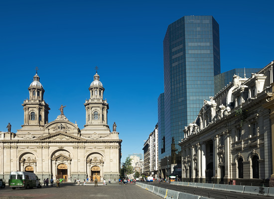 La plaza de Armas Santiago du Chili