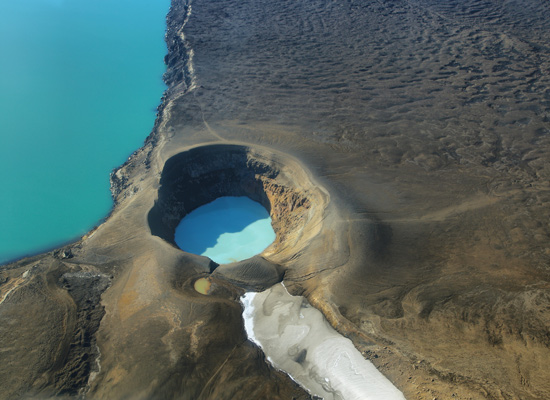 volcan Askja volcans Islande