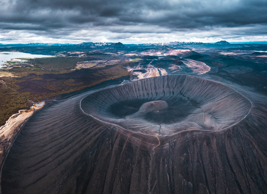 Hverfjall volcans Islande