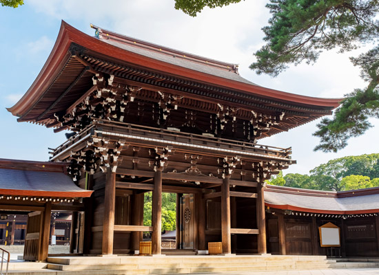 Le sanctuaire Meiji temple japonais
