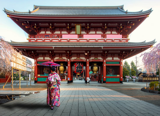 Le temple japonais Senso-ji Tokyo