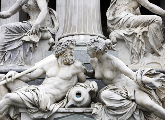 Vienne fontaine Pallas Athéna