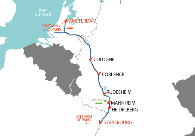 Une sélection LA CROIX  : Croisière le Rhin entre Amsterdam et Strasbourg