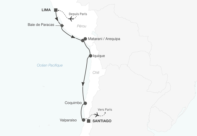 Croisière de Lima à Valparaiso
