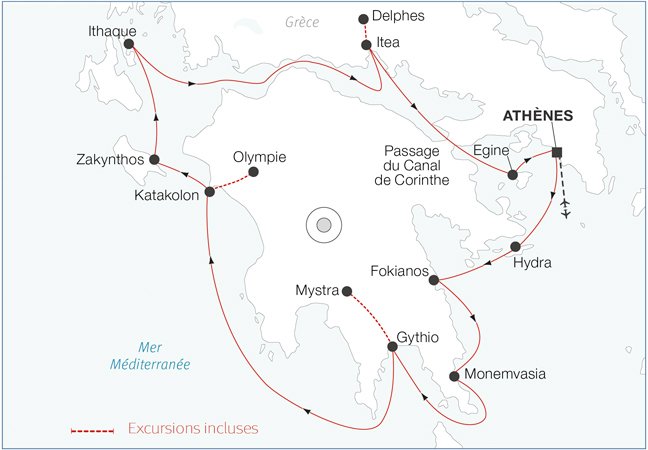 Croisière Yachting en Grèce, grand tour du Péloponnèse et Canal de Corinthe